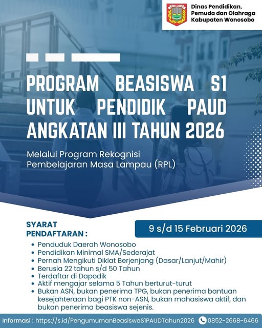 Seleksi Calon Penerima Beasiswa S1 PAUD